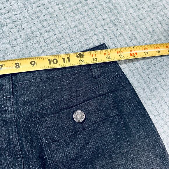 vintage y2k low rise cato super dark wash blue/black micro mini skirt 4 - Picture 7 of 8